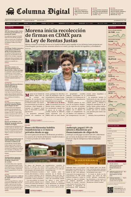 Portada de la edición del Lunes, 26 de octubre de 2026