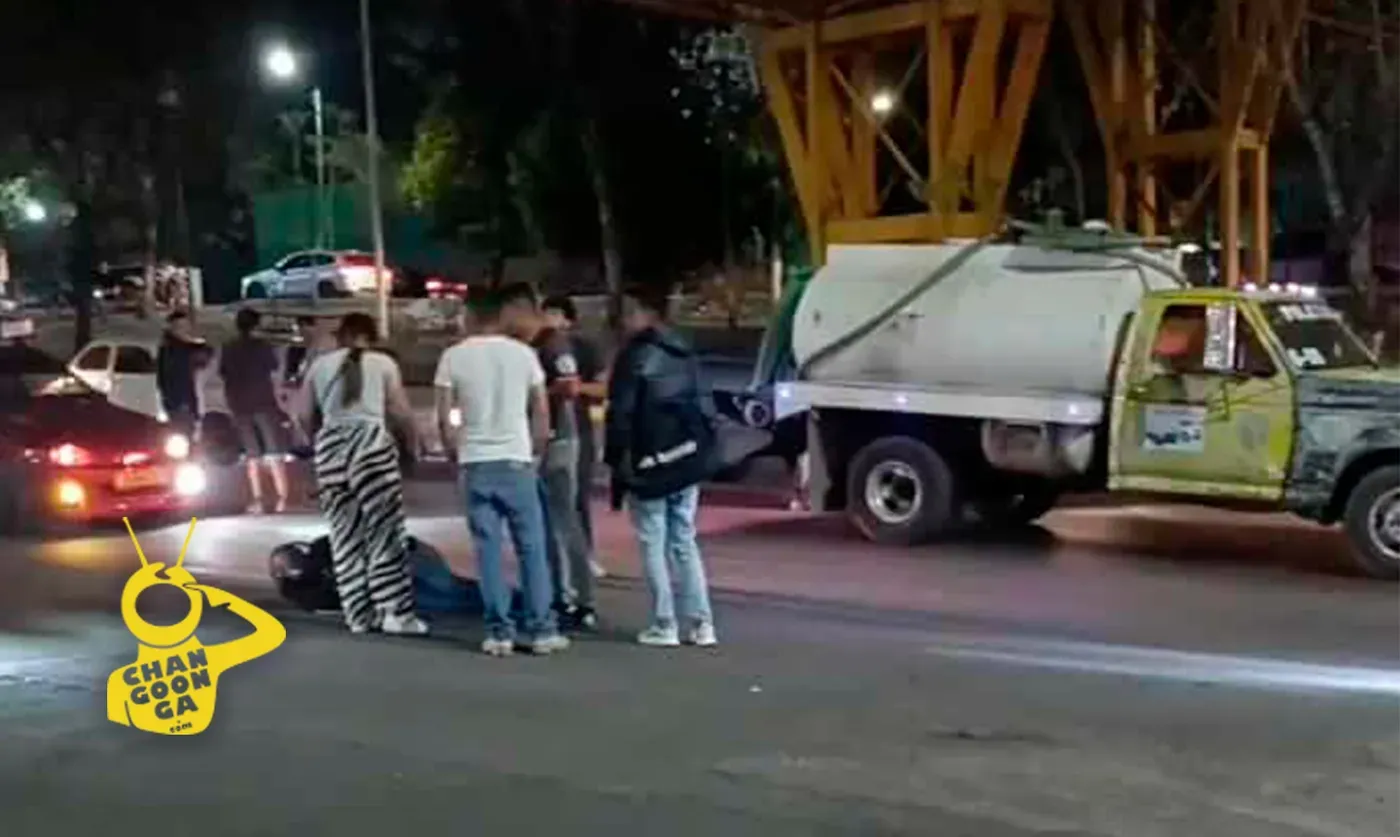 ¡2 Heridos! Accidente Moto y Pipa en Morelia