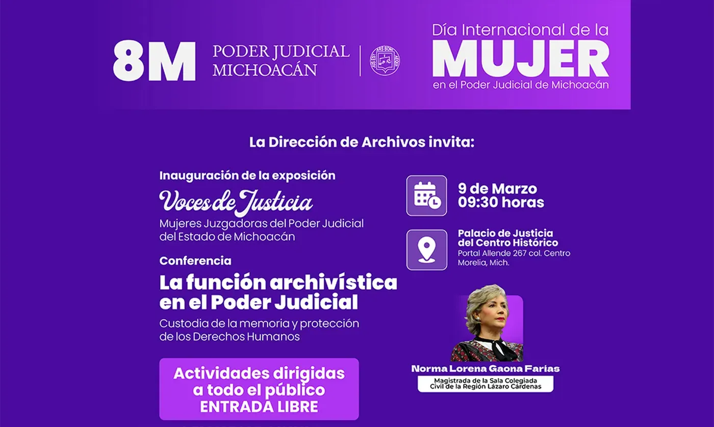 #8M: Actividades del Poder Judicial en Michoacán para Destacar a las Mujeres en Justicia