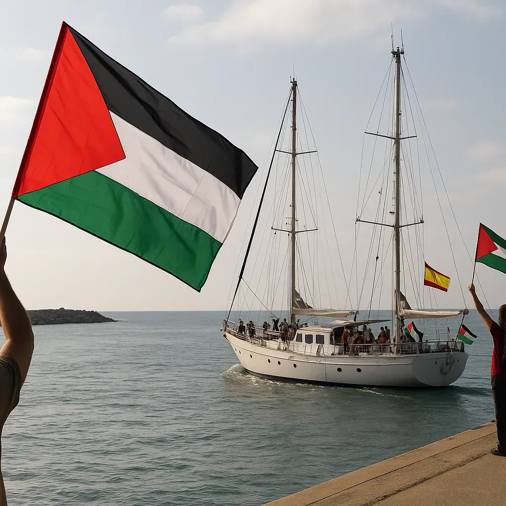 Activistas españoles vuelven tras Flotilla a Gaza.
