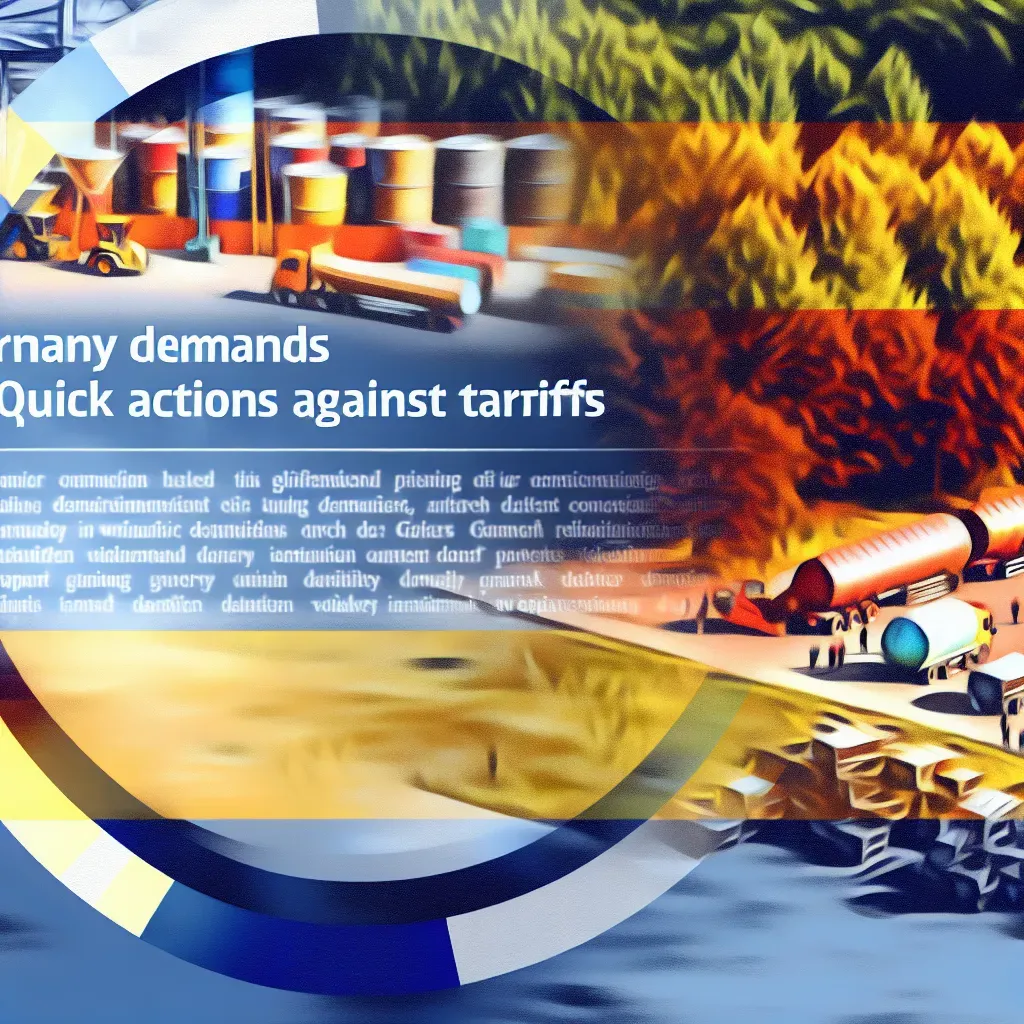 Alemania exige acciones rápidas frente a aranceles.
