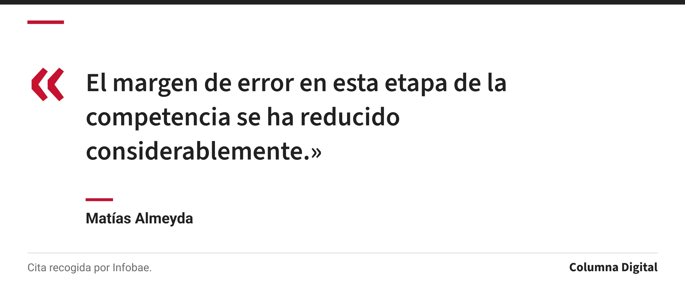 Cita de Matías Almeyda: «El margen de error en esta etapa de la competencia se ha reducido considerablemente.»