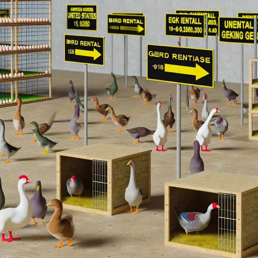 Alquiler de aves crece en EE. UU. por subida de huevos
