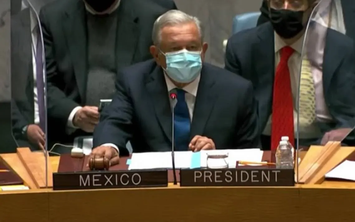 AMLO participa en el Consejo de Seguridad de ONU, en Nueva York