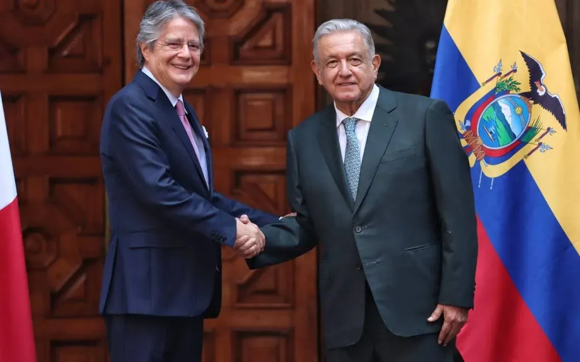 AMLO recibe al presidente de Ecuador, Guillermo Lasso