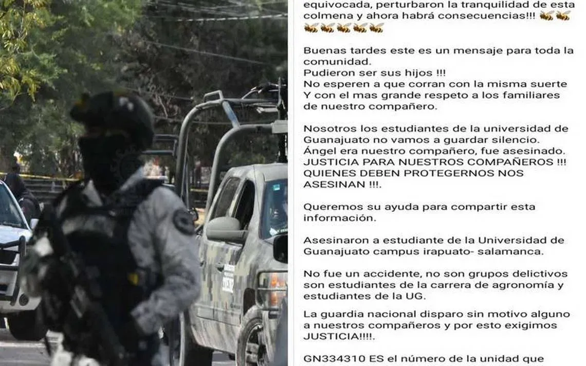 Asesinan elementos de la Guardia Nacional a joven en Guanajuato