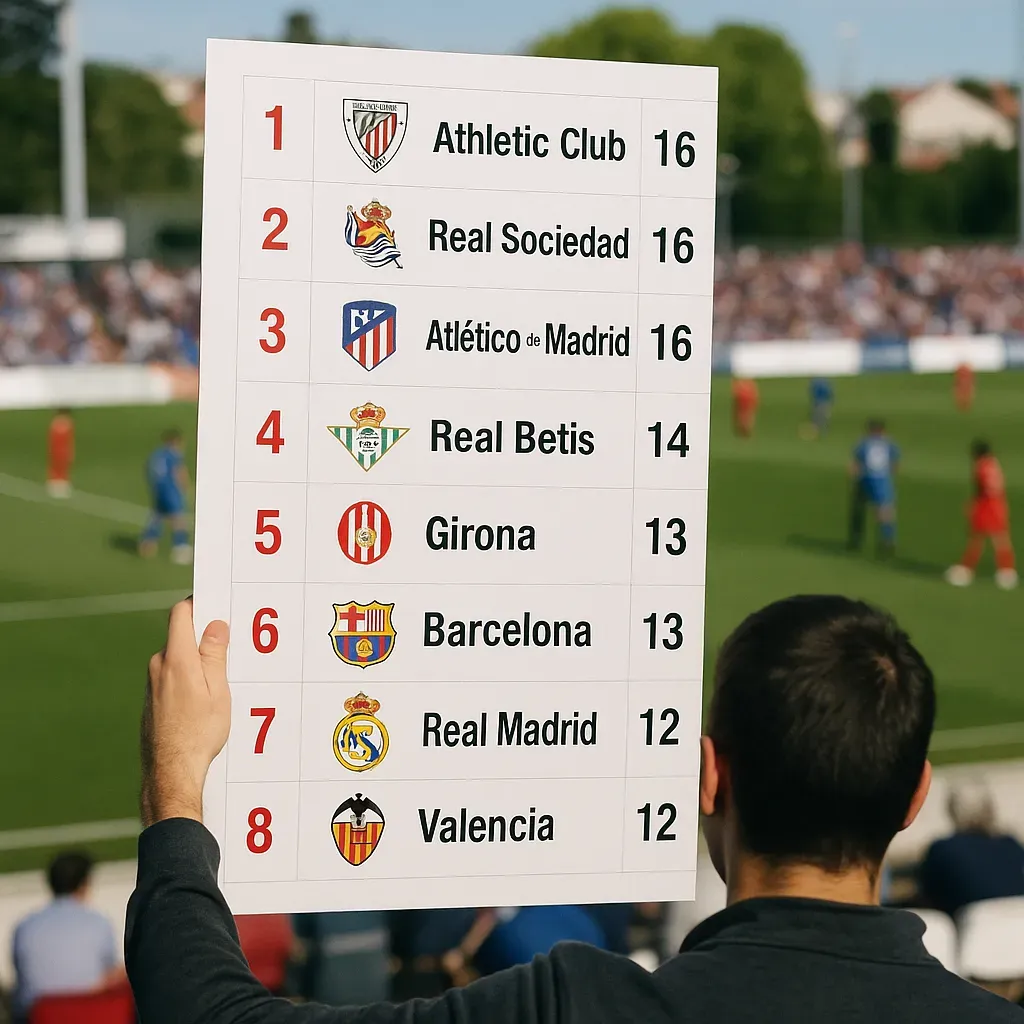 Así queda la clasificación tras la Jornada 8.