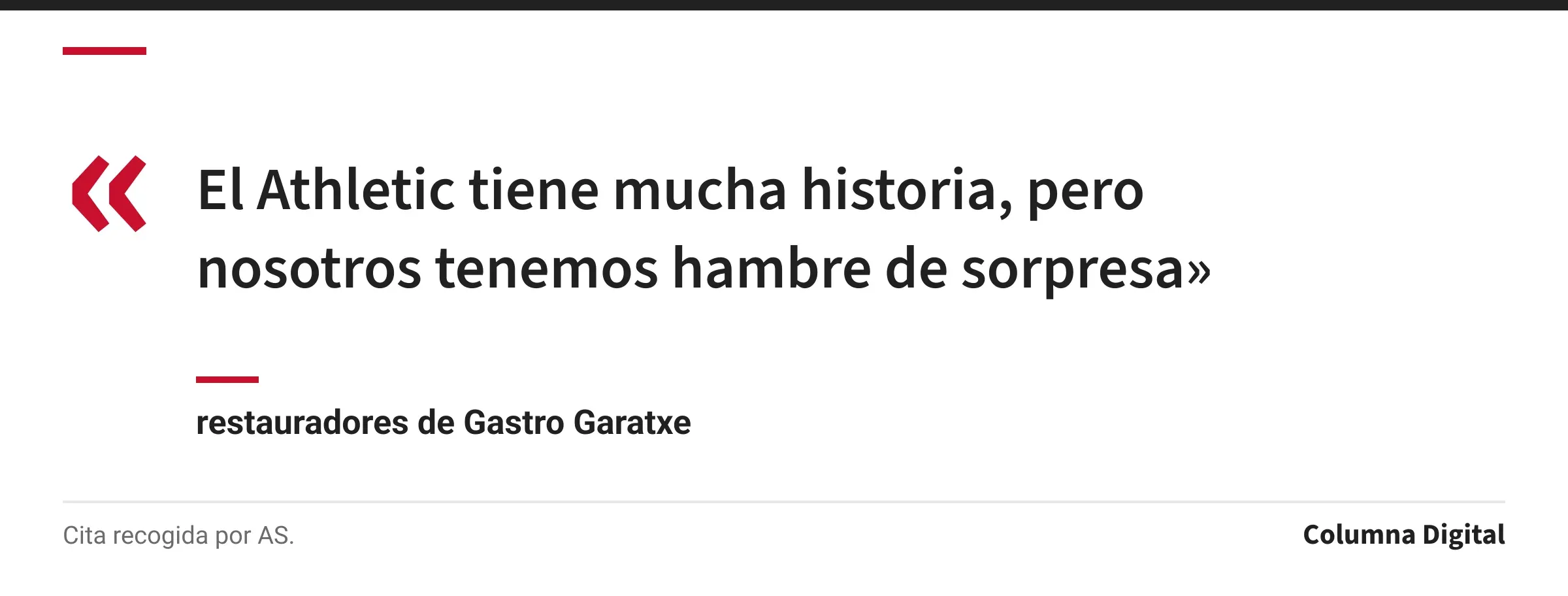 Cita de restauradores de Gastro Garatxe: «El Athletic tiene mucha historia, pero nosotros tenemos hambre de sorpresa»