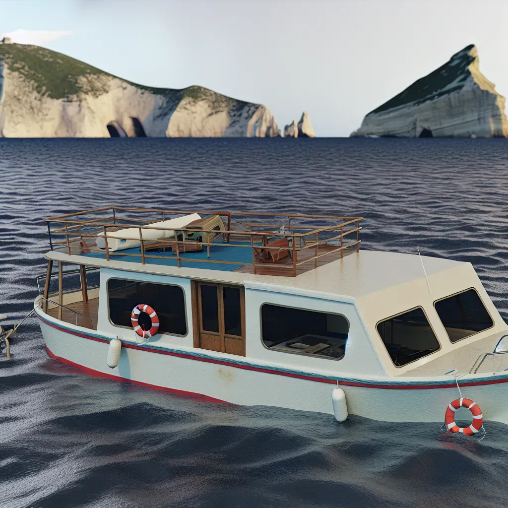 Barco turístico varado cerca de Ponza.