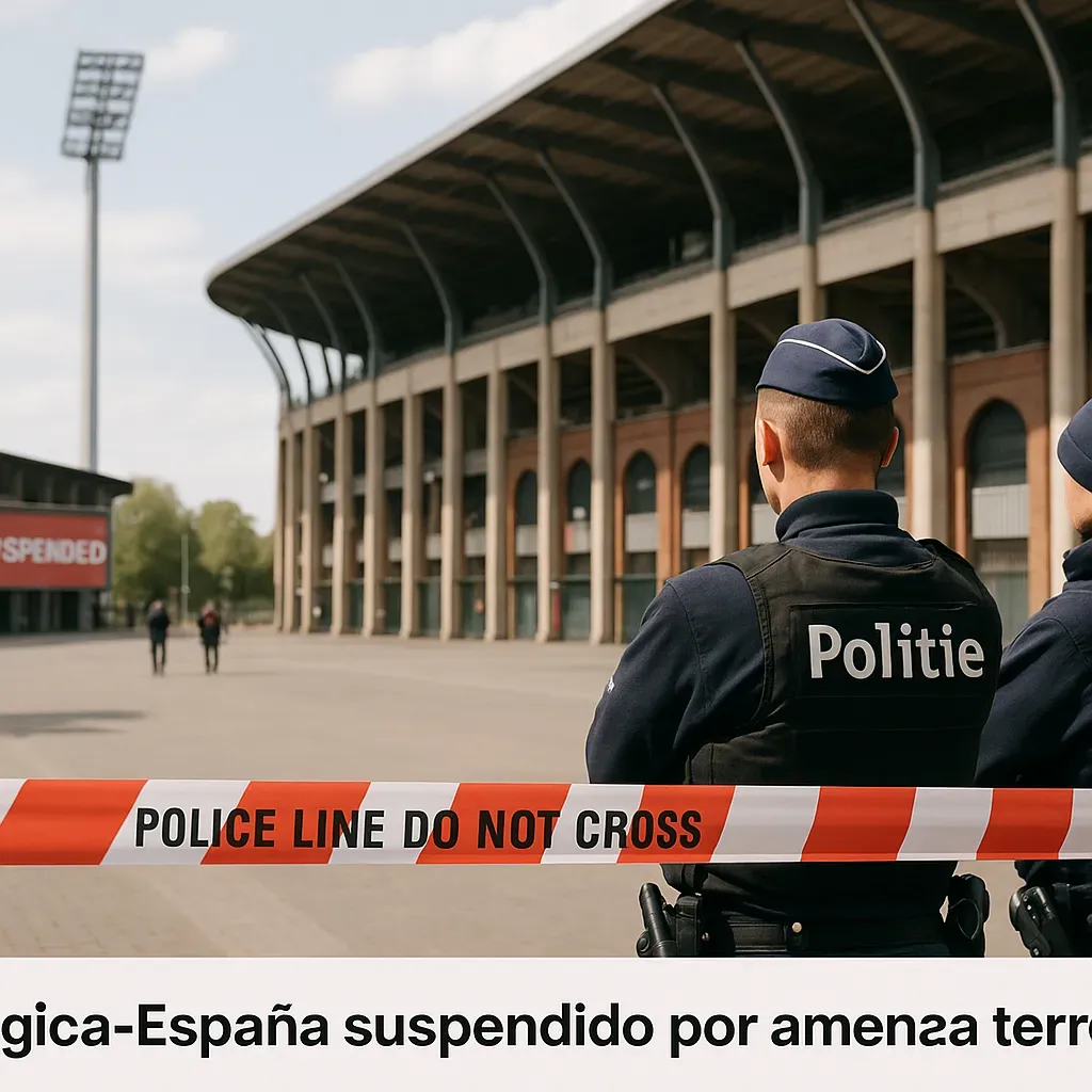 Bélgica-España suspendido por amenaza terrorista