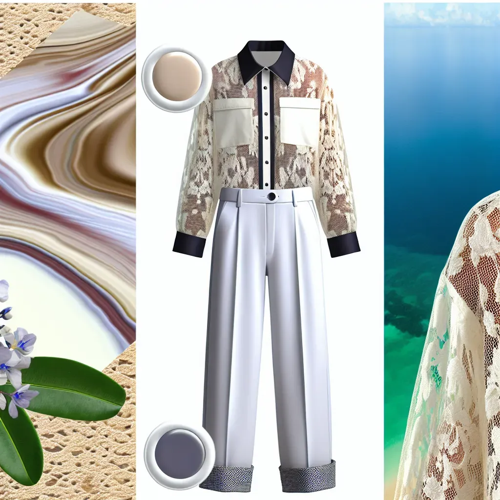 Blusas de encaje: moda actual con pantalones blancos