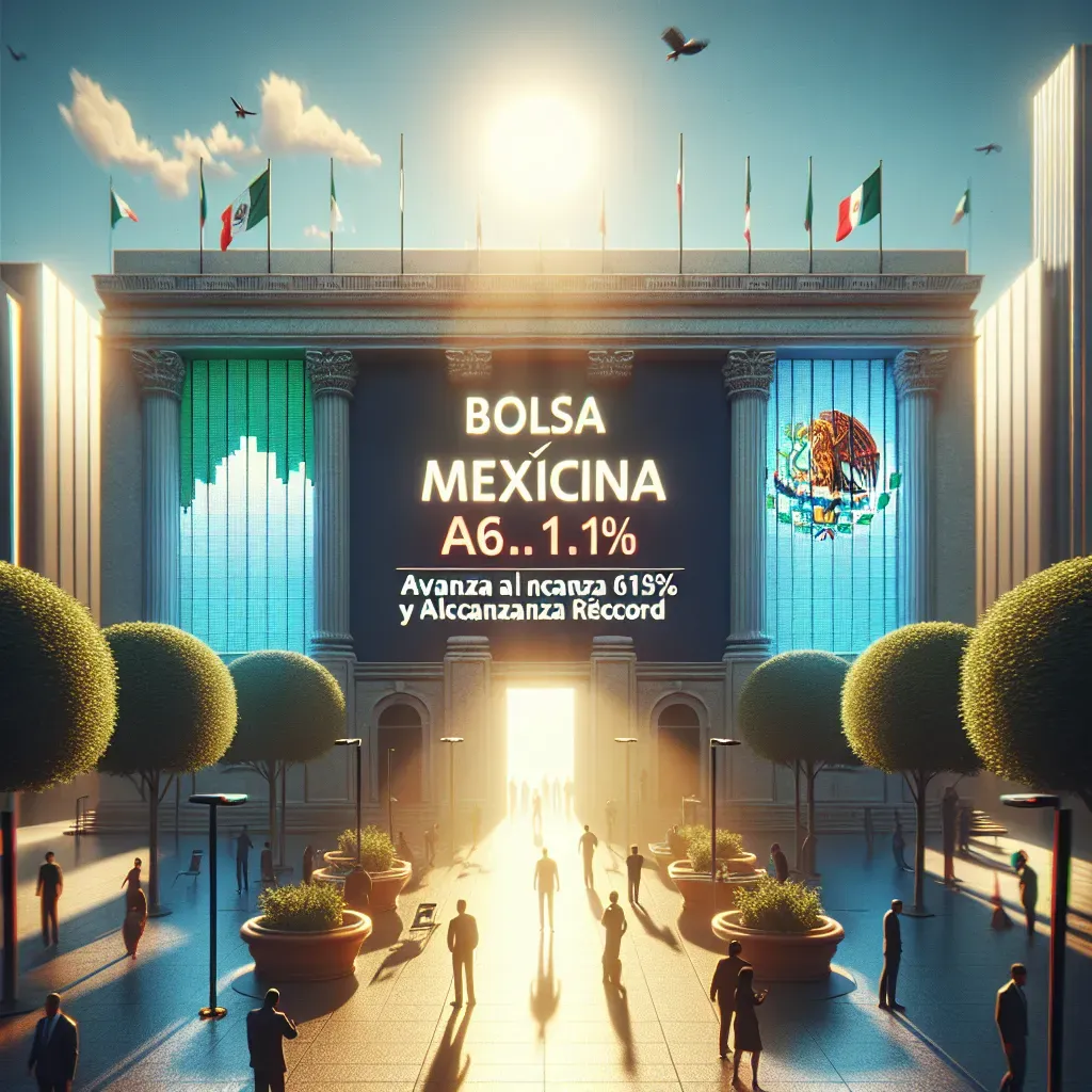 Bolsa mexicana avanza 1.61% y alcanza récord.