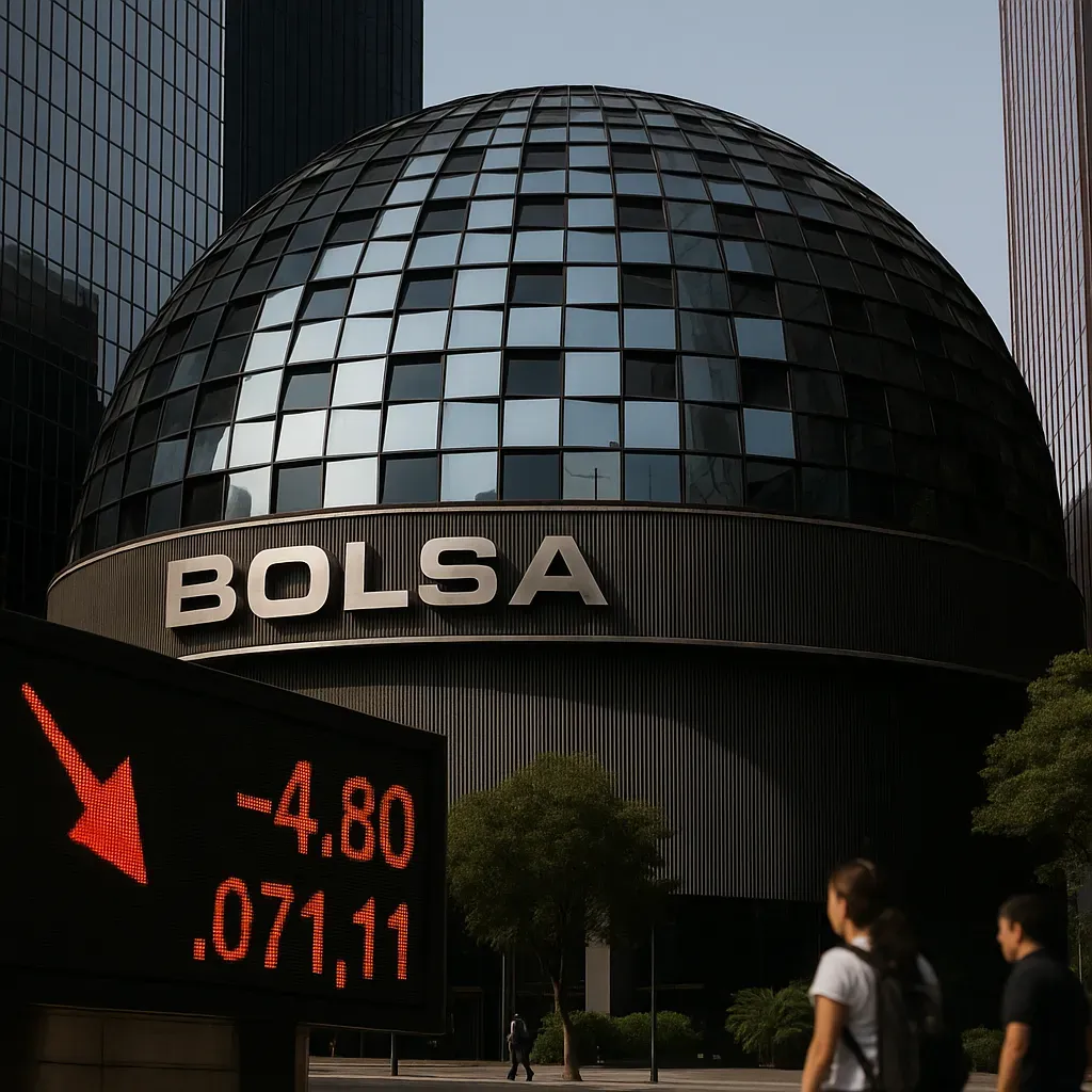 Bolsa mexicana baja 1% en junio.