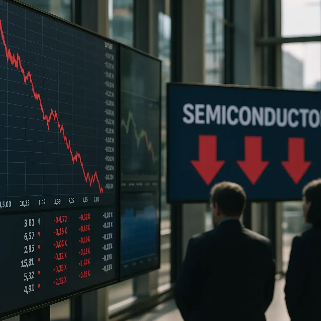 Bolsas estadounidenses caen por ventas de semiconductores.