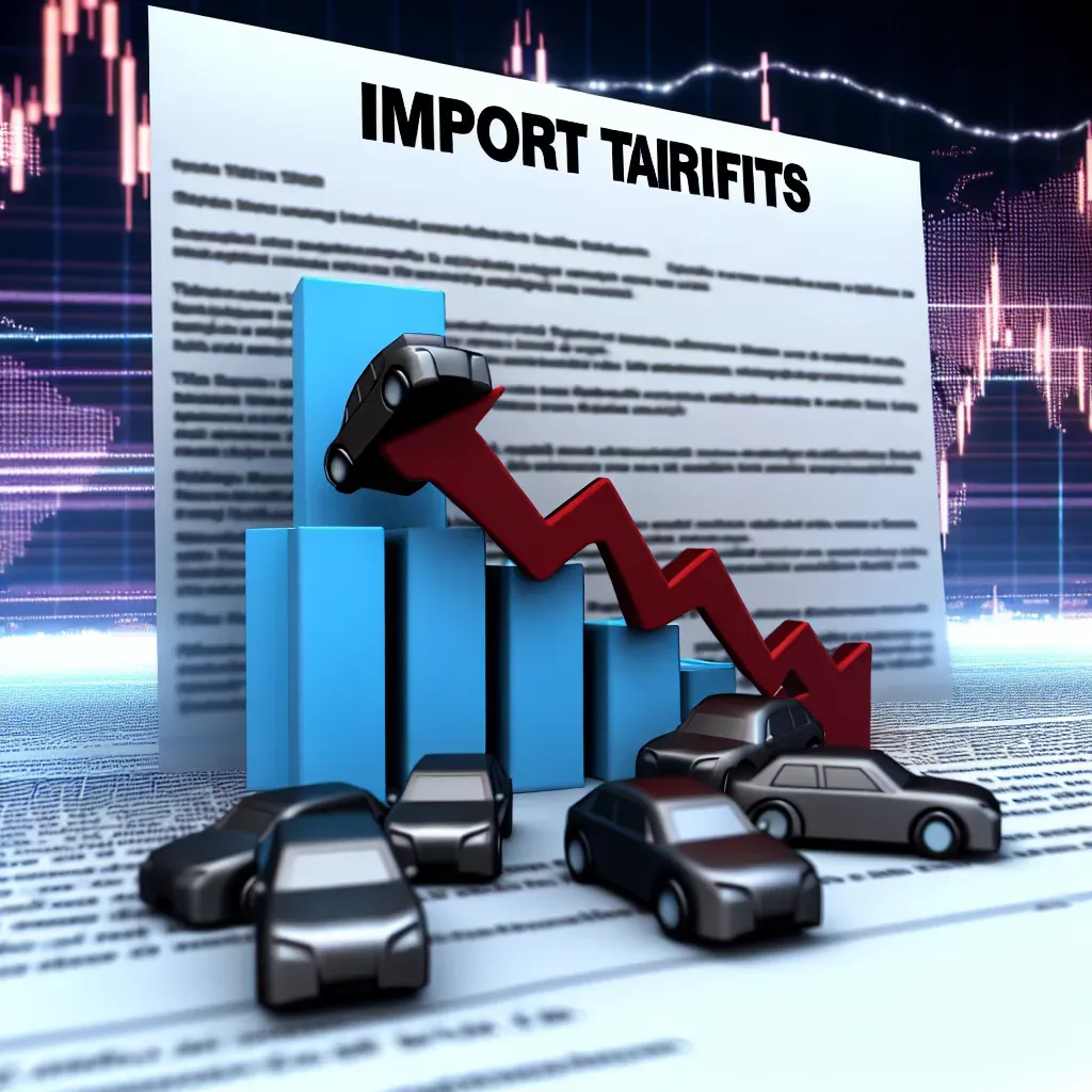 Caída de acciones automotrices por aranceles Trump