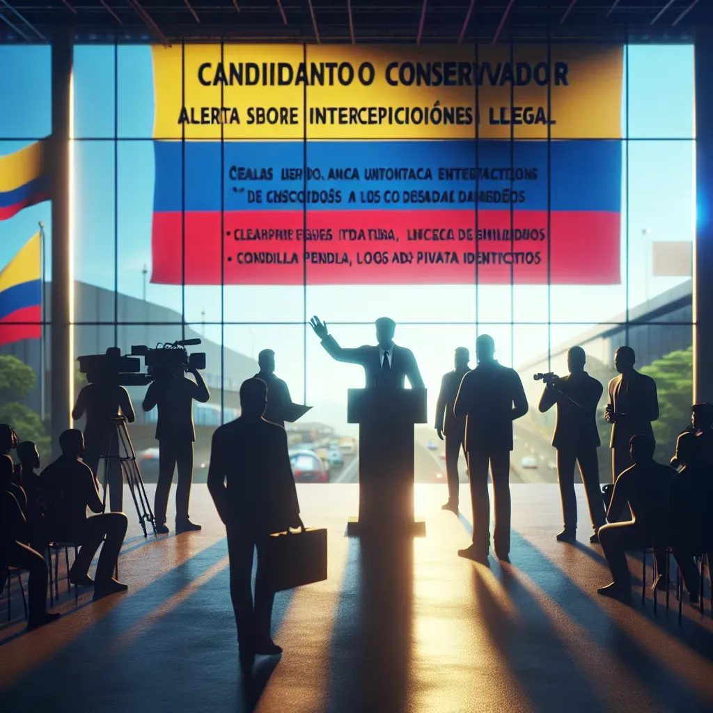 Candidato conservador en Colombia alerta sobre "intercepciones ilegales" de Petro.