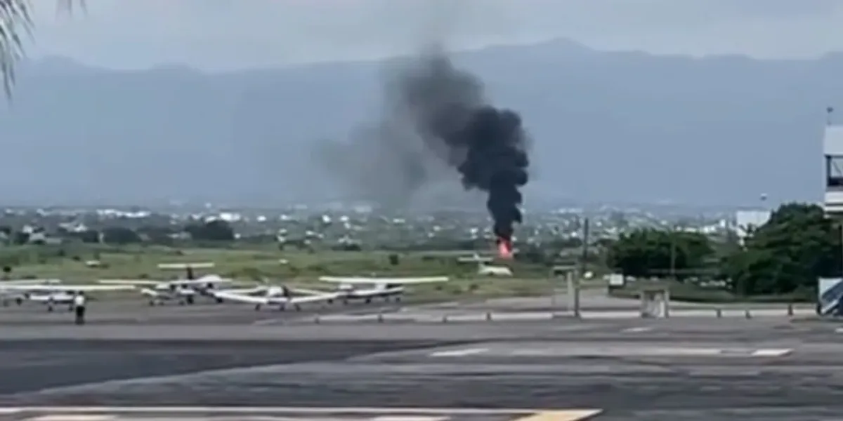 Cessna se accidente en Cuernavaca; dos heridos.