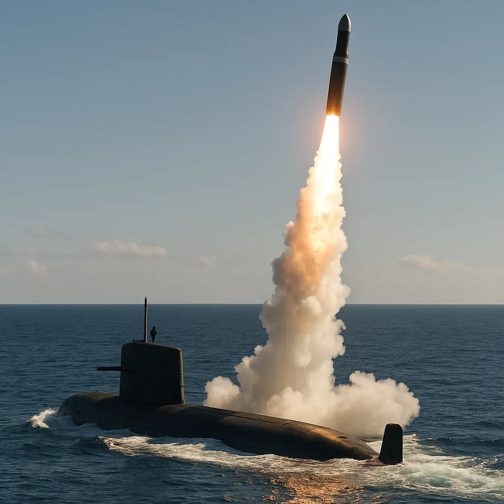 China dispara un misil submarino en el Pacífico.