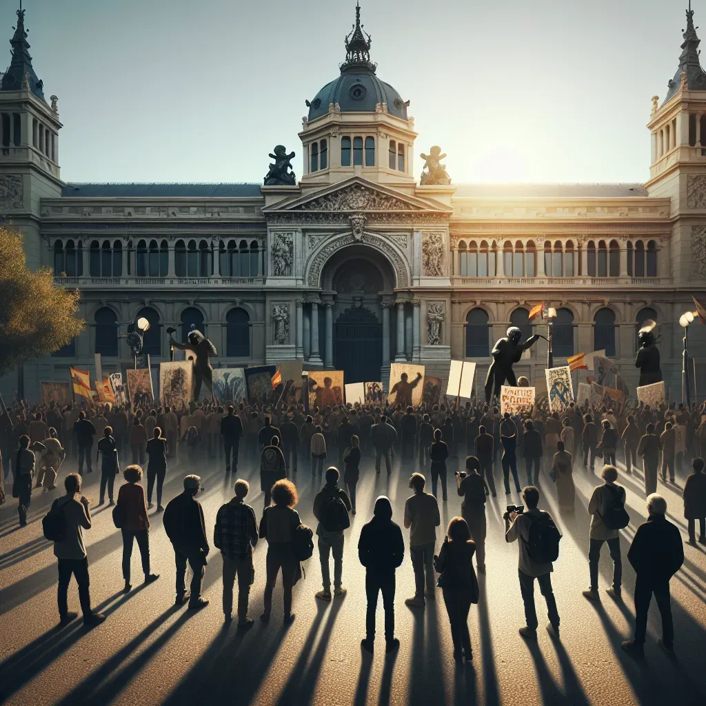 Cientos de galerías en España protestan por impuesto del 21% al arte.