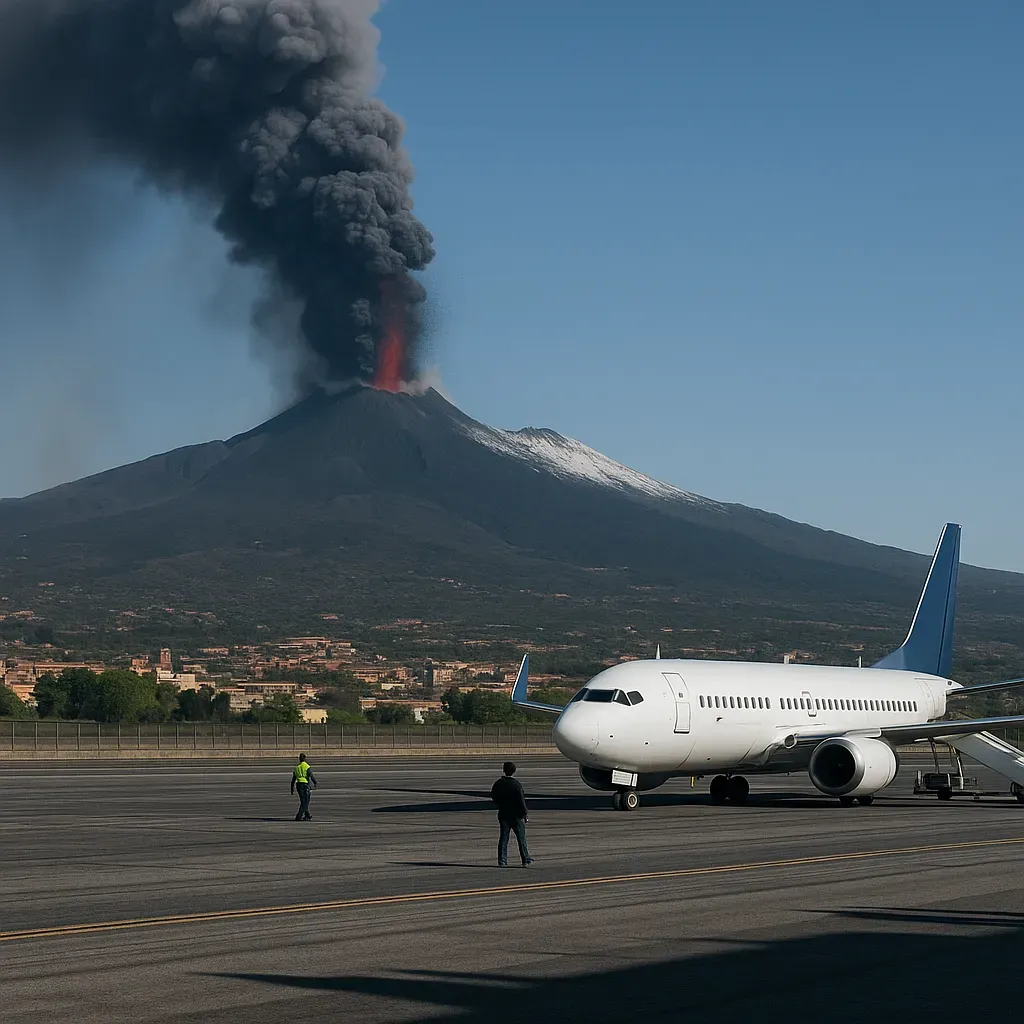 Cierre aéreo en Sicilia por erupción del Etna
