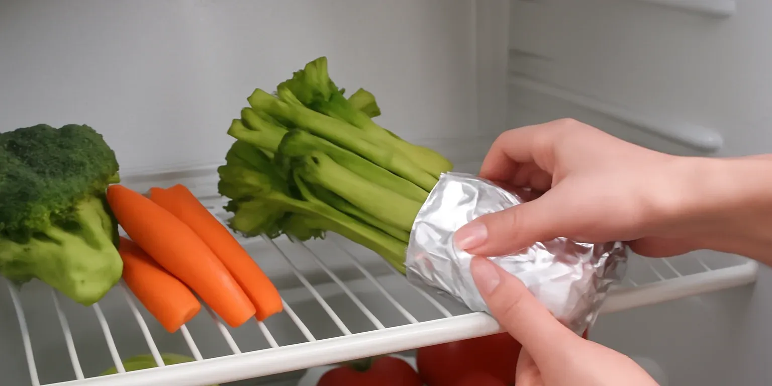 Cómo conservar el apio fresco por semanas con papel aluminio