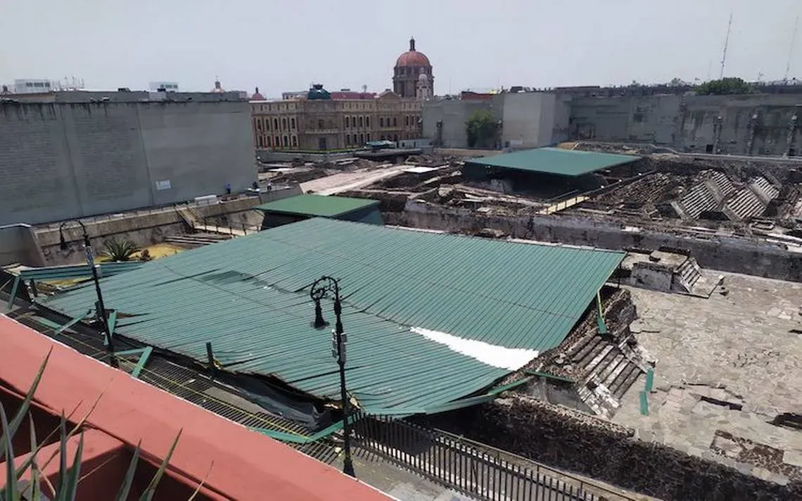 Continúa análisis sobre la techumbre derrumbada del Templo Mayor