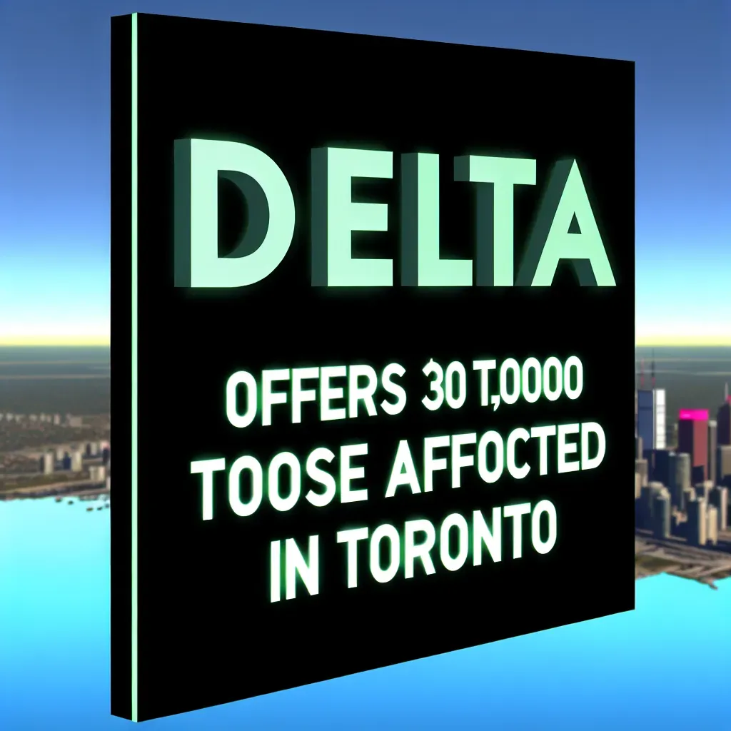 Delta ofrece 30 mil a damnificados en Toronto.