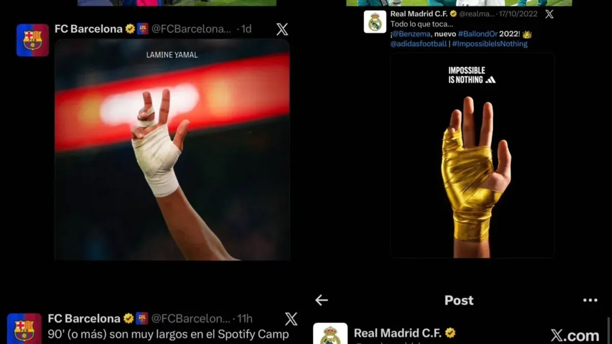 El Barcelona menciona al Real Madrid en Twitter