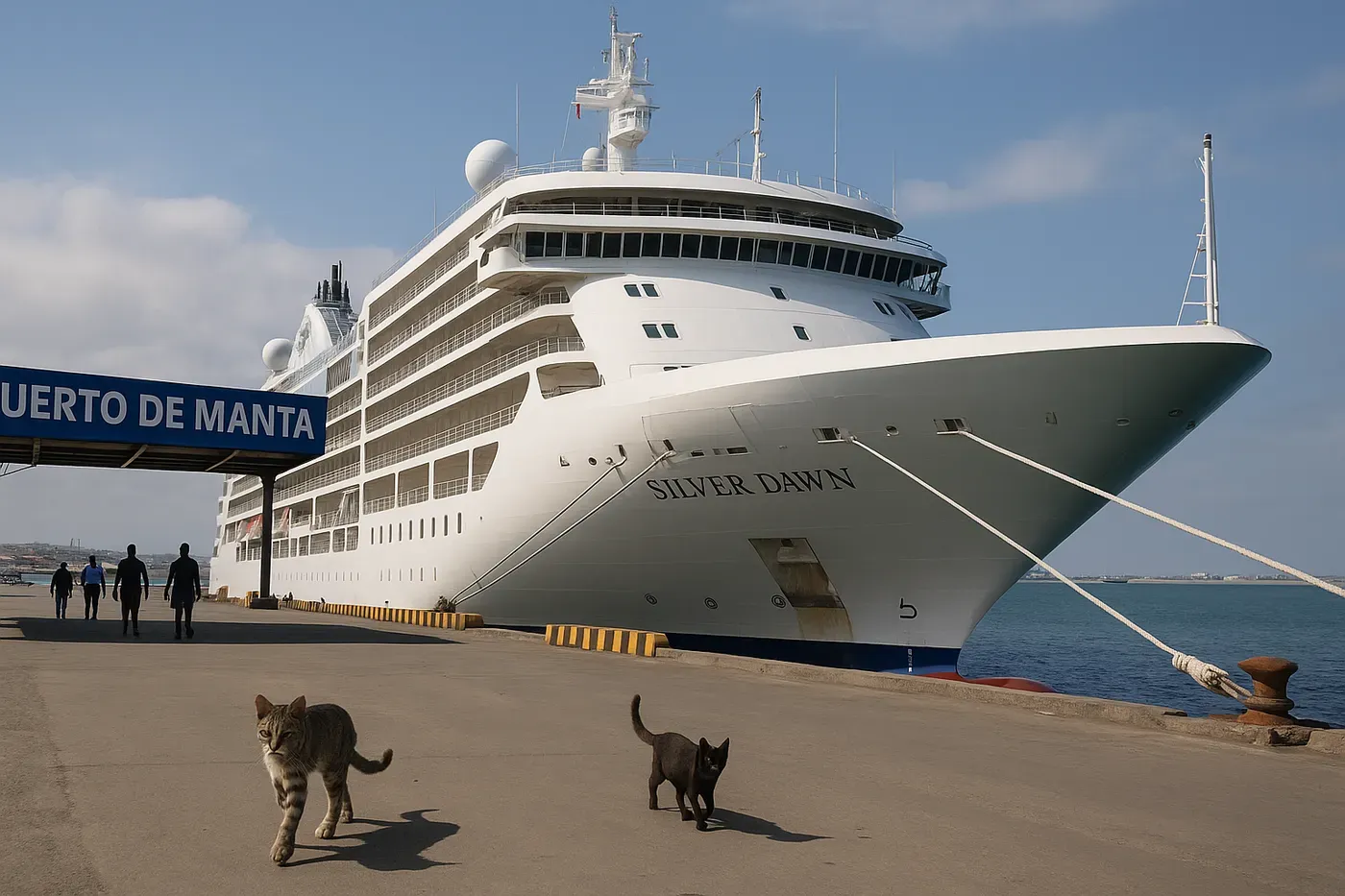 El barco Silver Dawn llega a Manta.