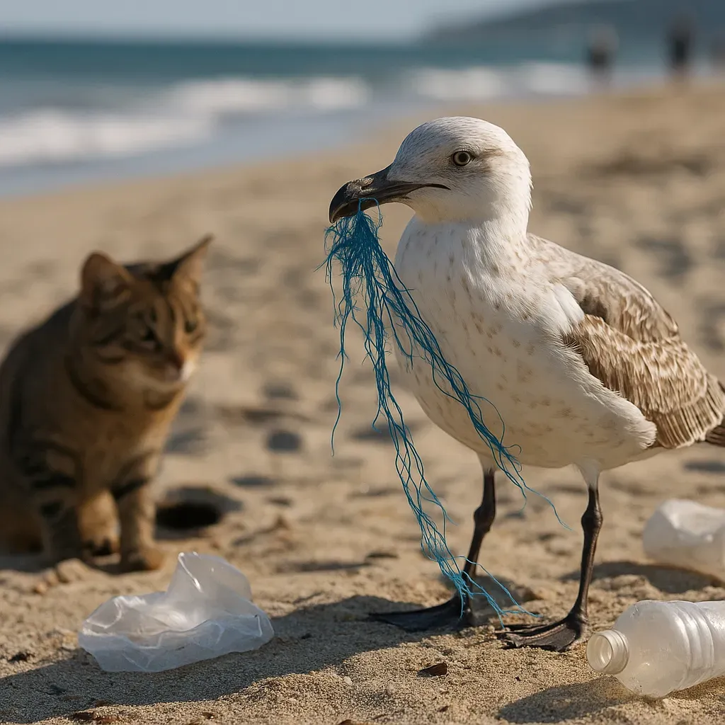 El daño oculto del plástico en aves.