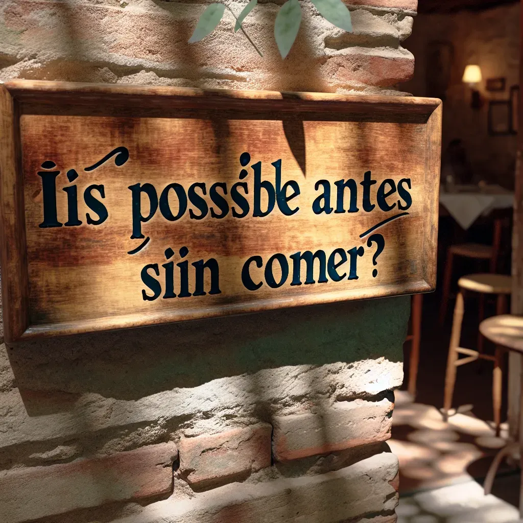 ¿Es posible irse antes sin comer?