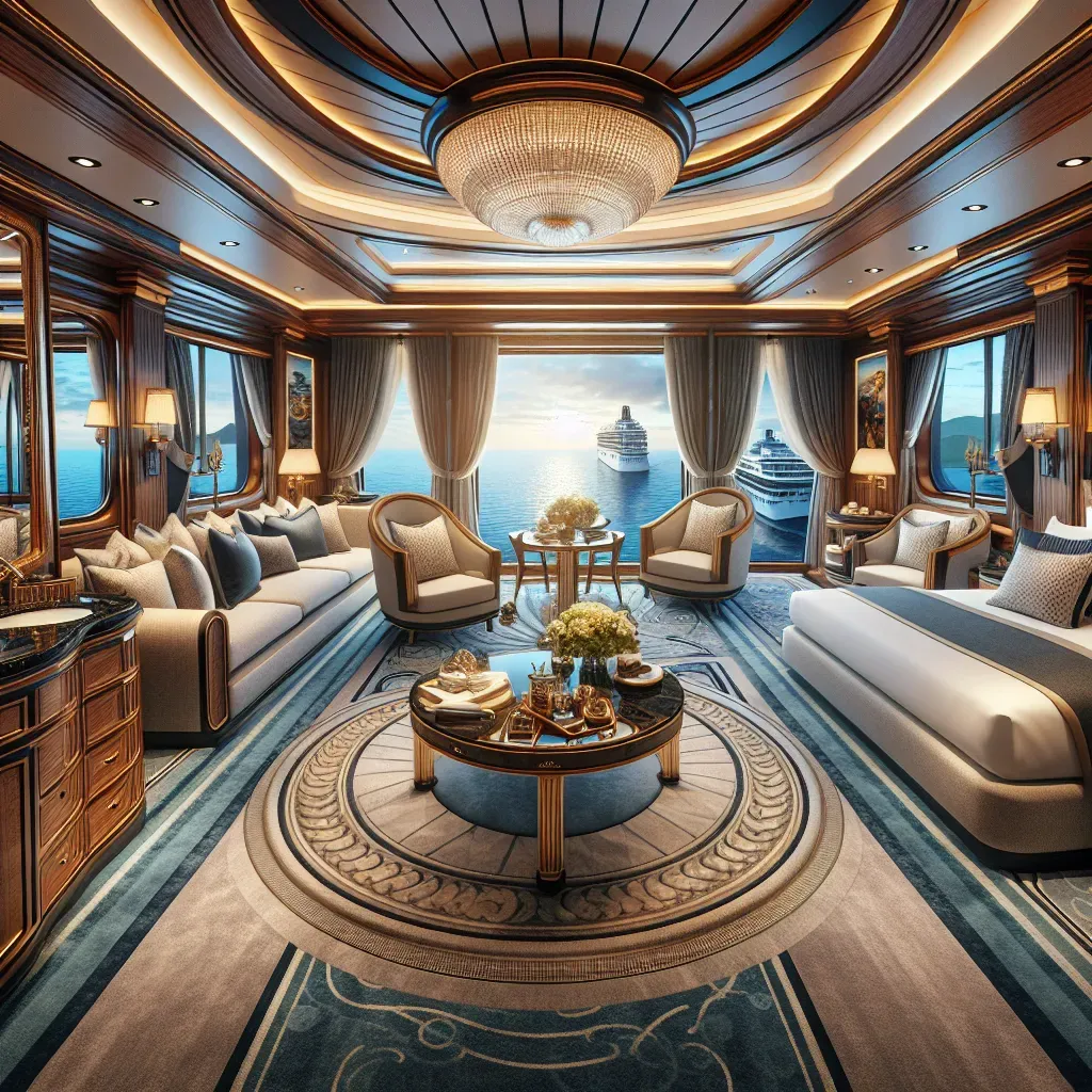 Explora la suite de crucero más opulenta.