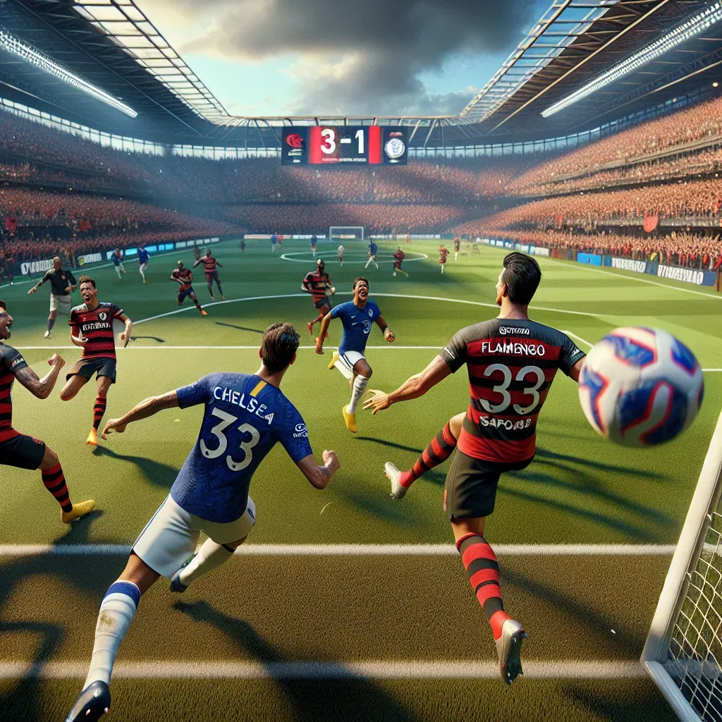 Flamengo vence 3-1 a Chelsea y avanza.