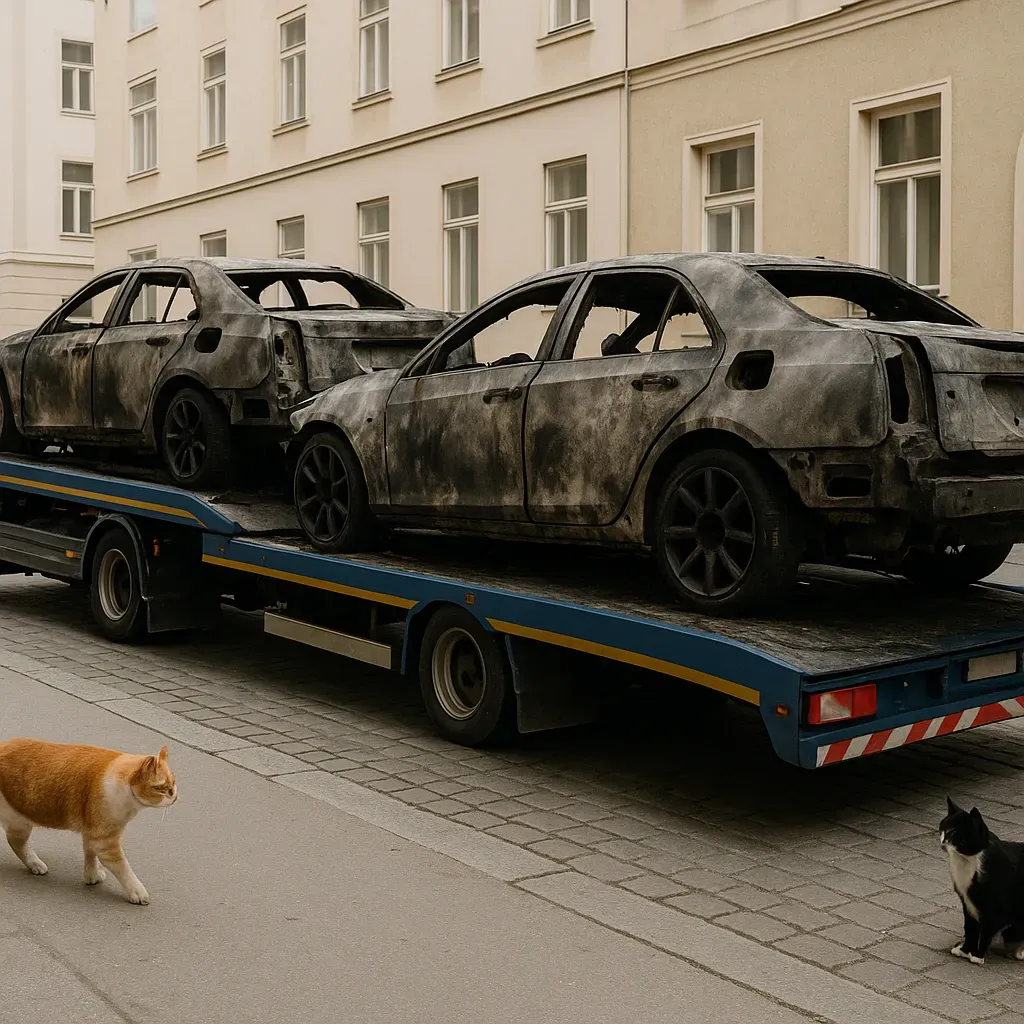 Fuera los dos Cadillac en Austria