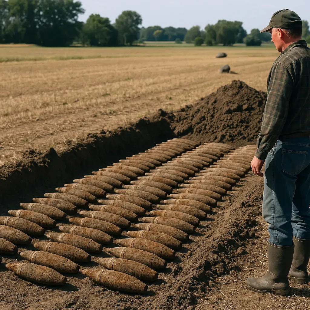 Granjero descubre 710 explosivos en Płońsk