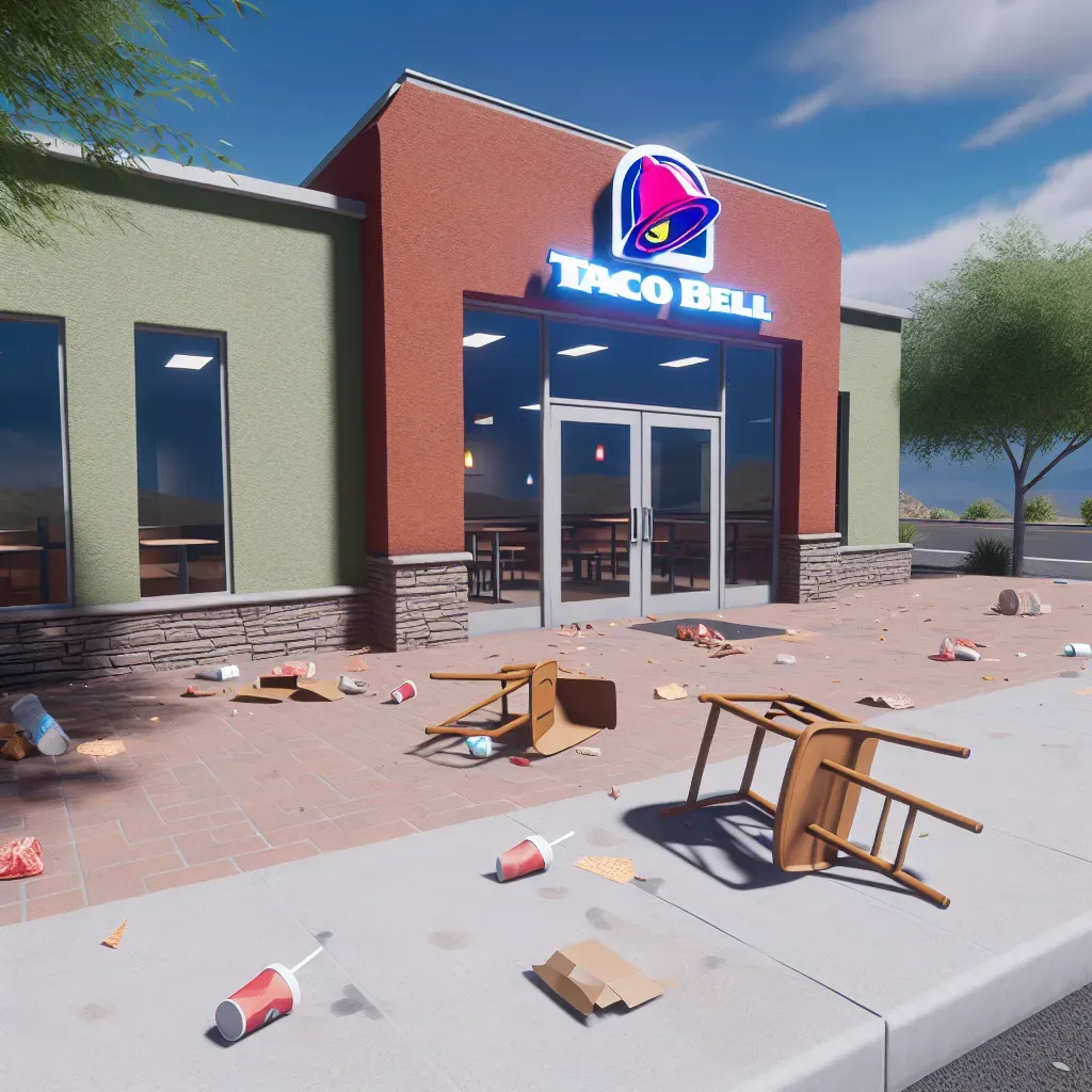 Guardia de Taco Bell golpea a clienta.