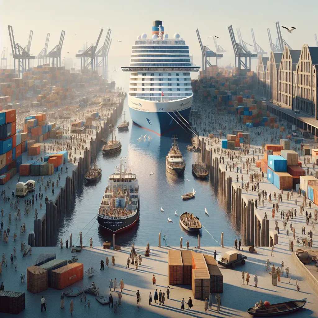 HafenCity recibe su primer gran crucero.