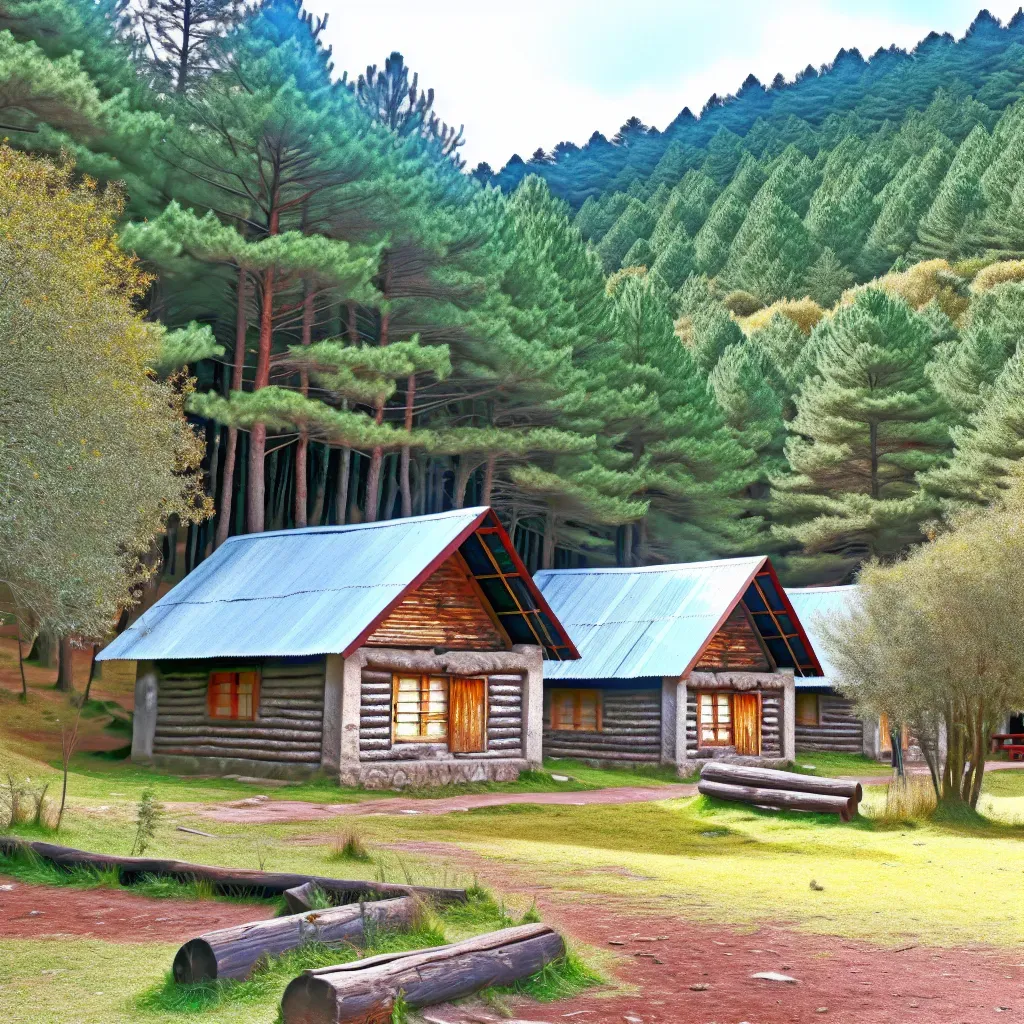 Hidalgo: cabañas en el bosque cercano