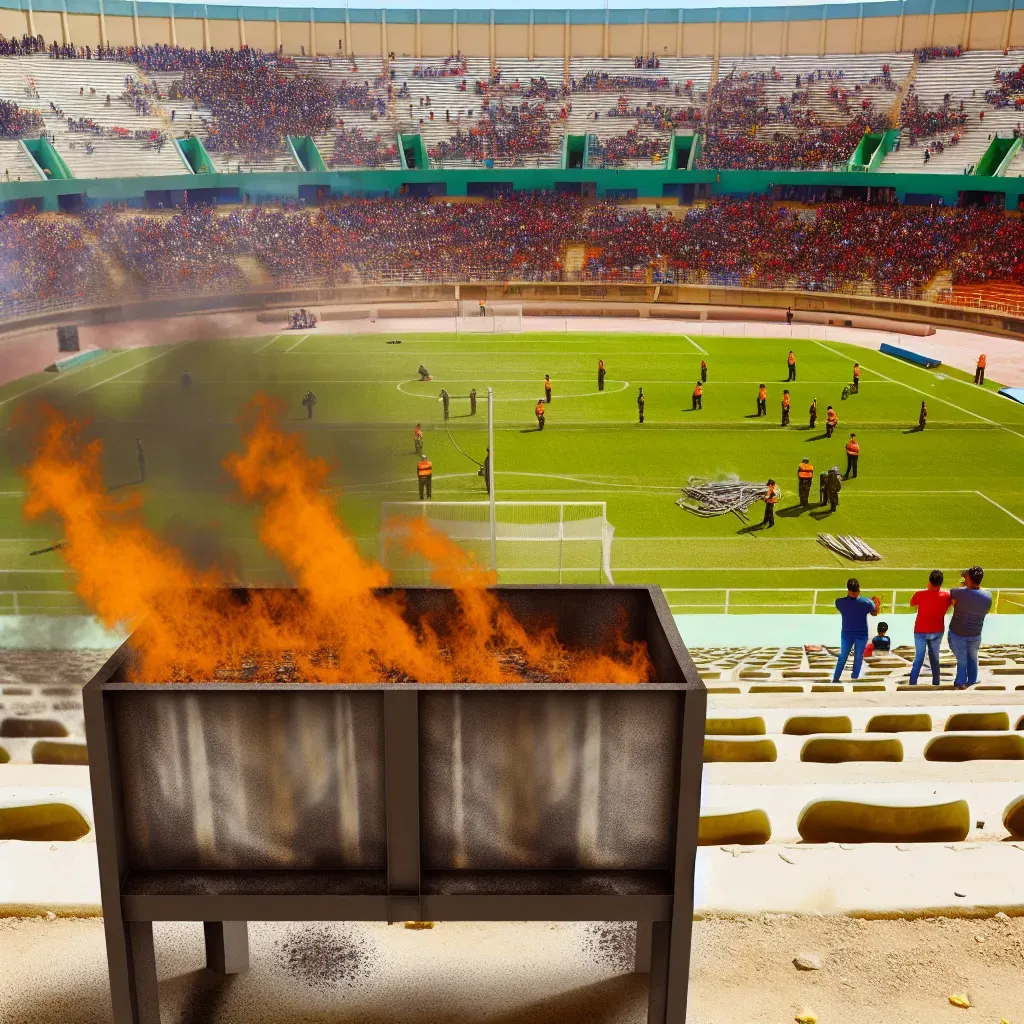 Incendio en un palco del Estadio Universitario