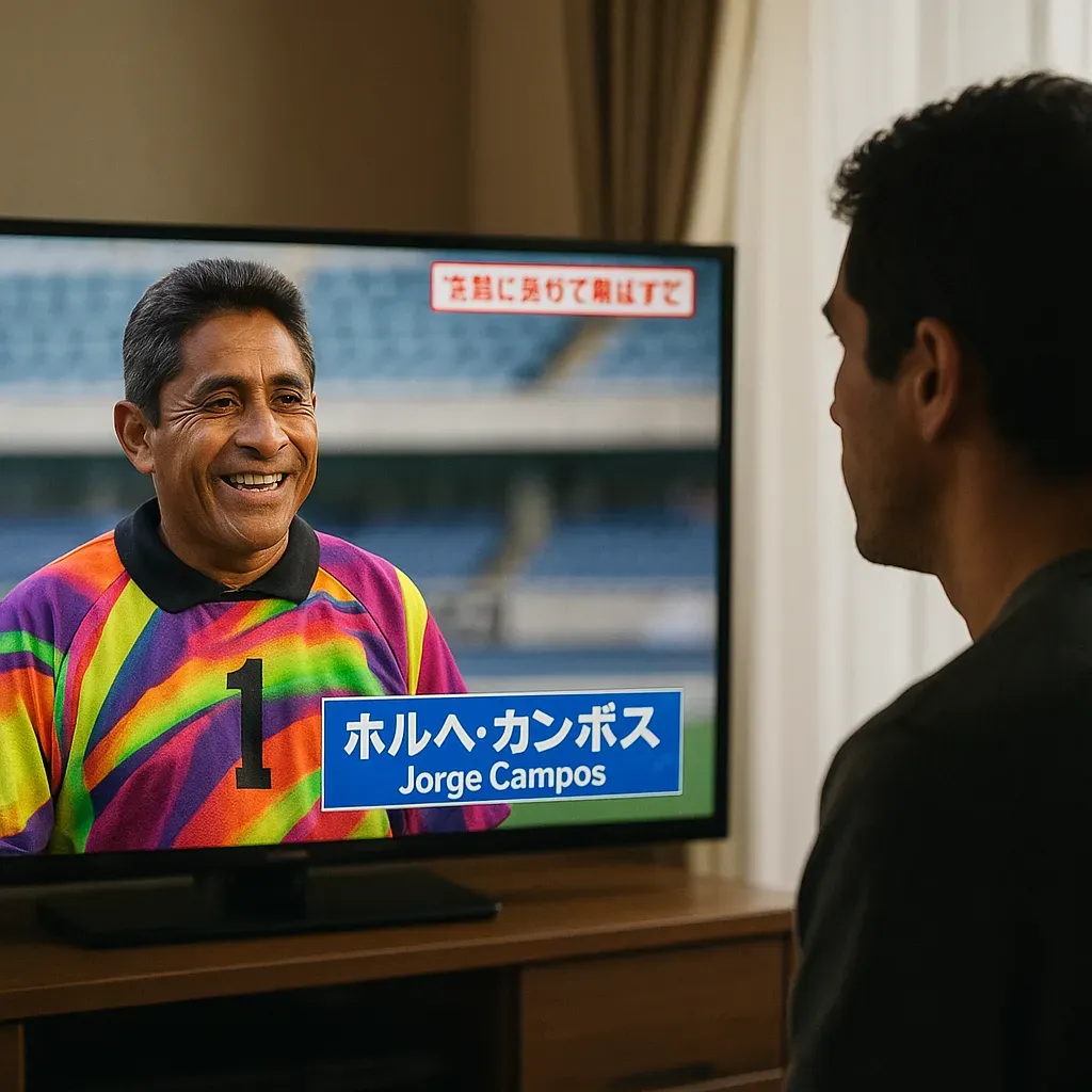 ¡Internacional! Jorge Campos 'aparece' en TV japonesa.