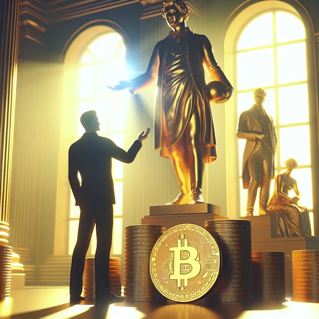 Inversores cripto desembolsan $300K por estatua de Trump en oro