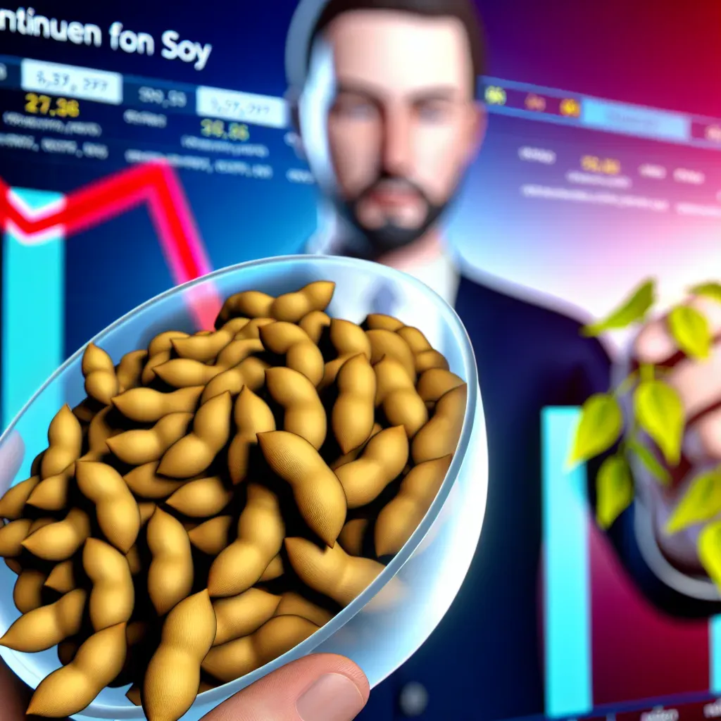 La soya continúa bajando por tensiones comerciales