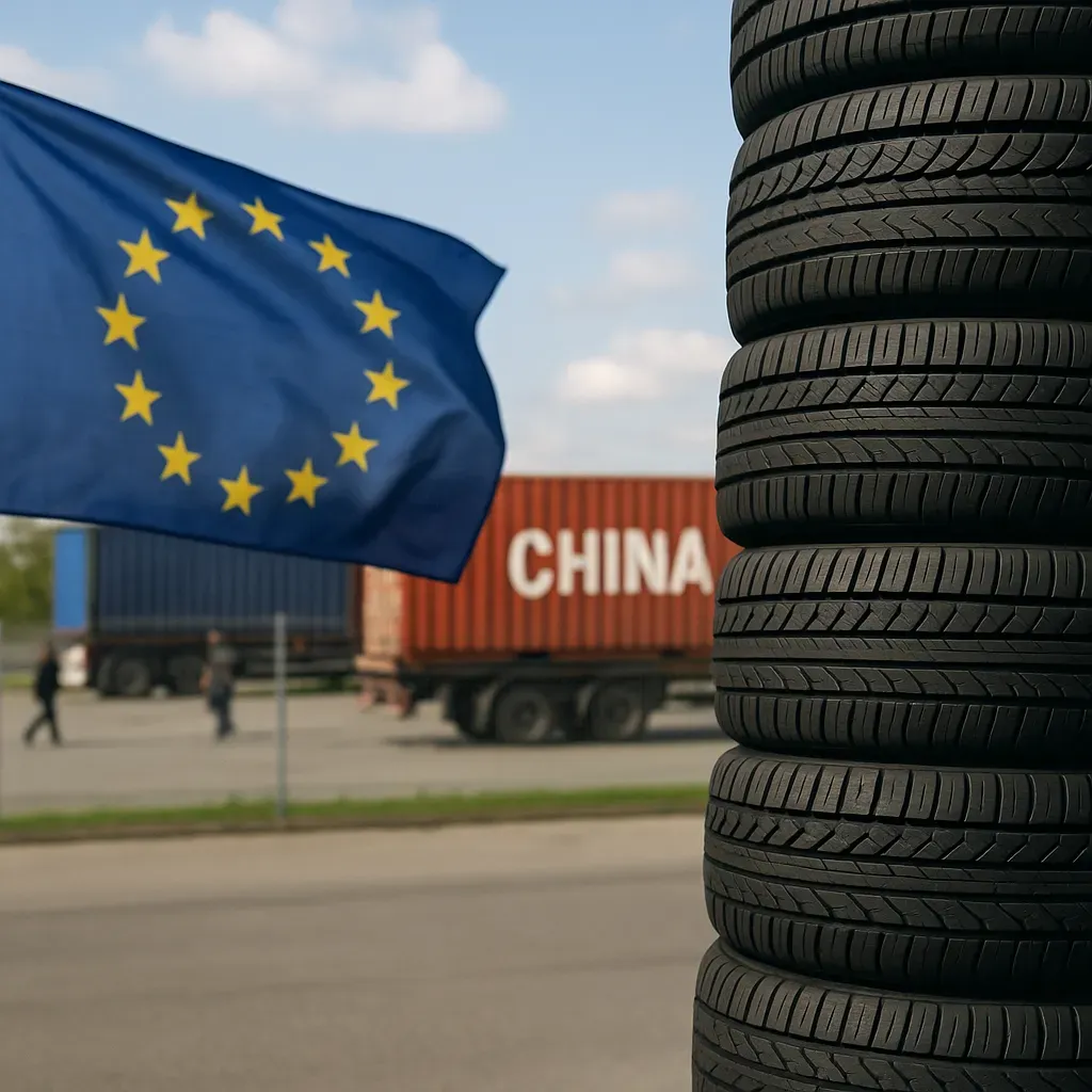 La UE establece tarifas del 45% a neumáticos chinos