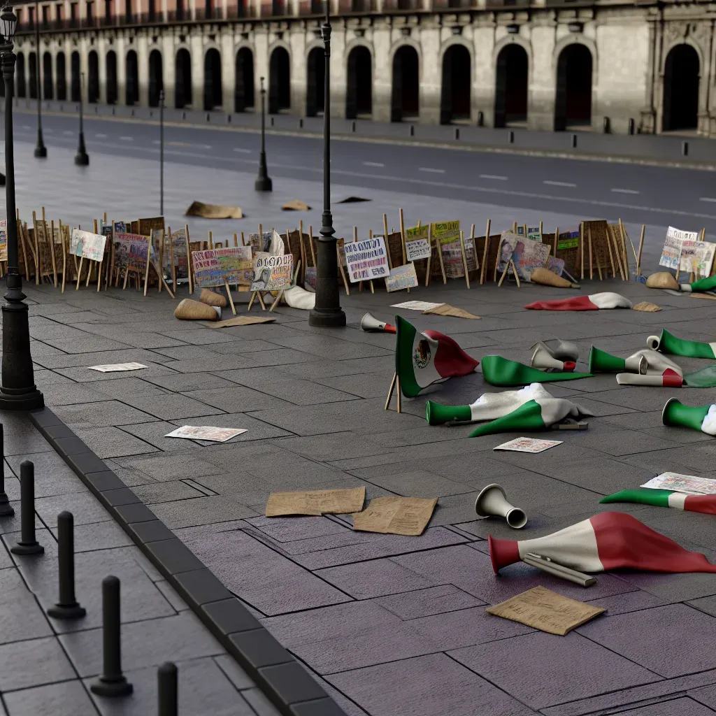 Maestros persisten en su protesto en Zócalo.