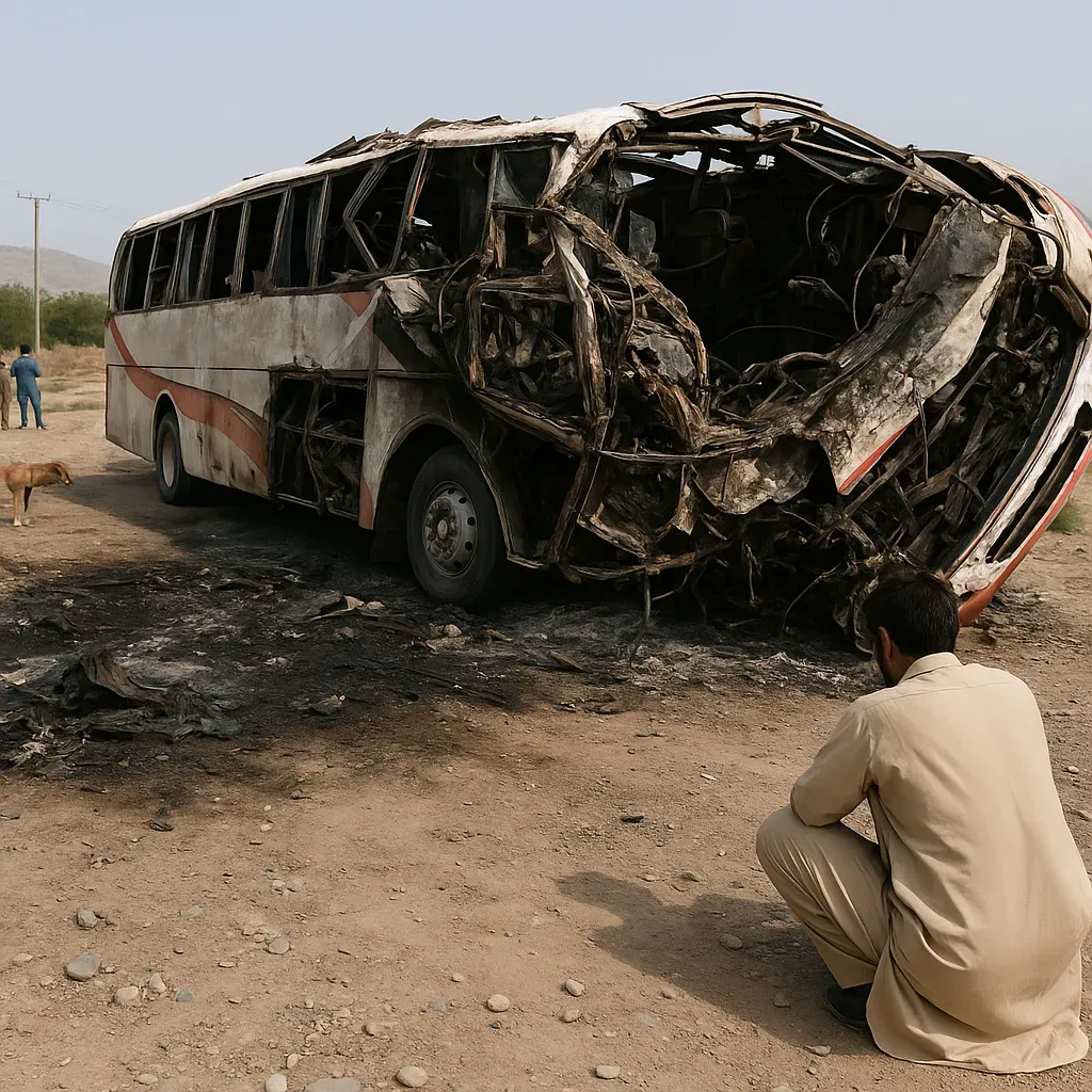 Más de 40 fallecidos tras accidente de autobús en Pakistán