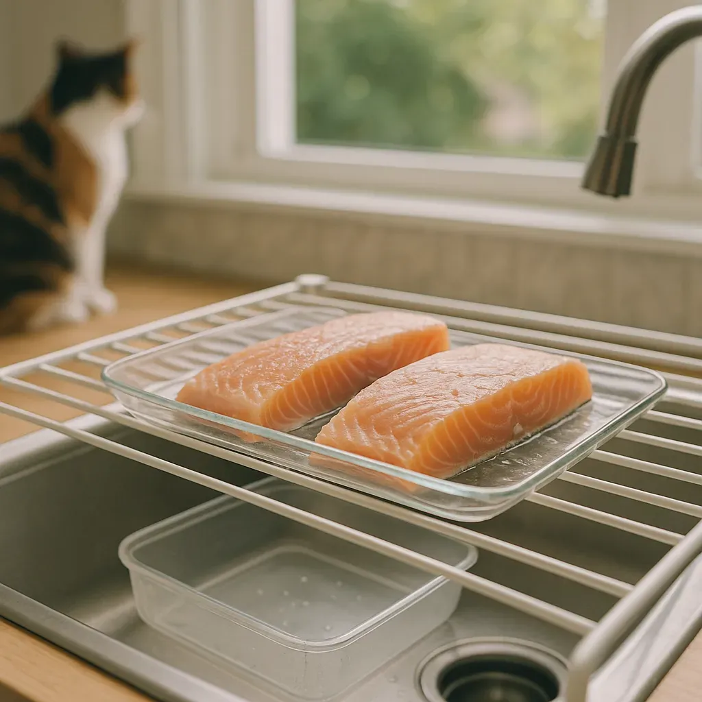 Métodos adecuados para descongelar pescado.