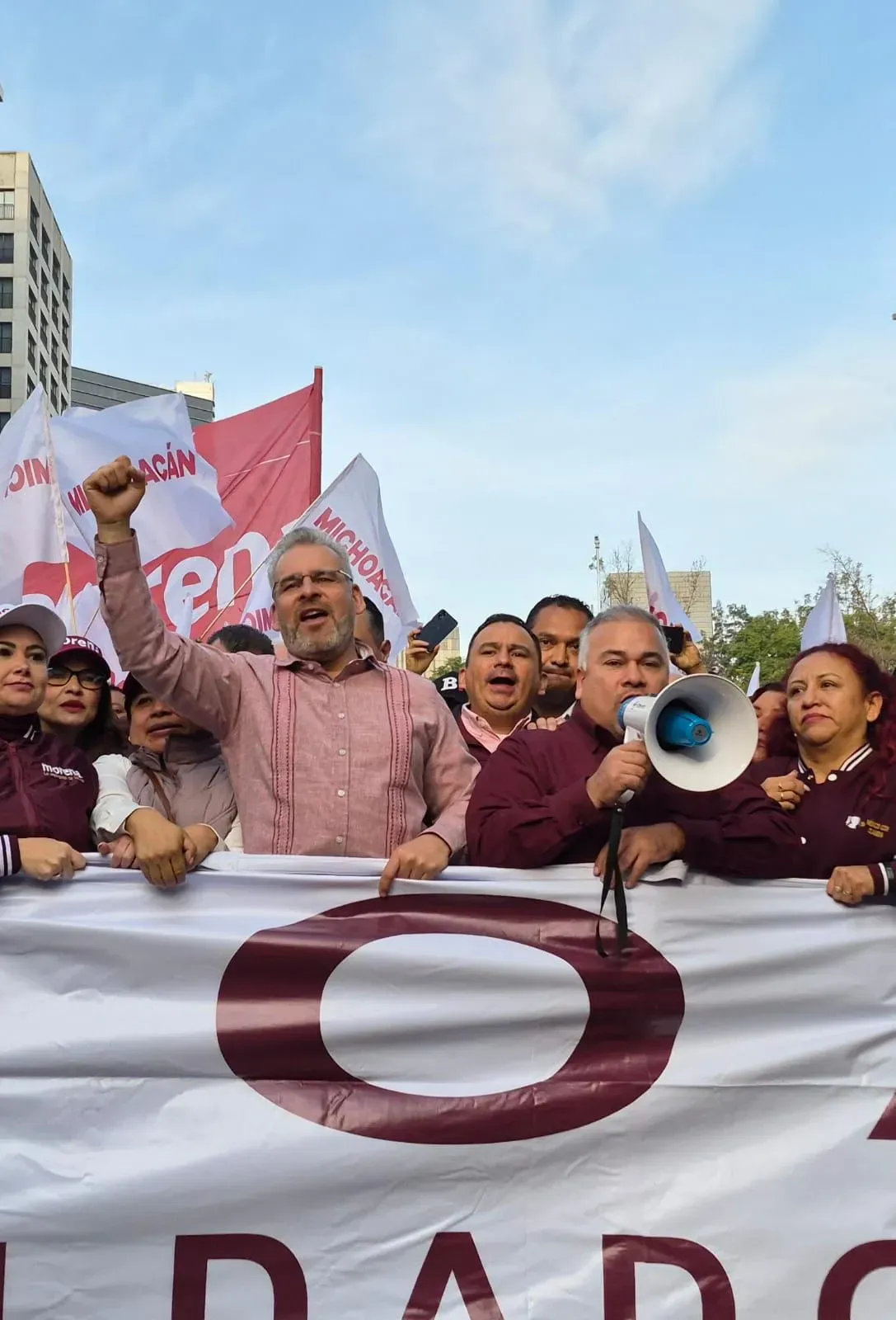 MORENA Michoacán Respaldó a Sheinbaum en Zócalo
