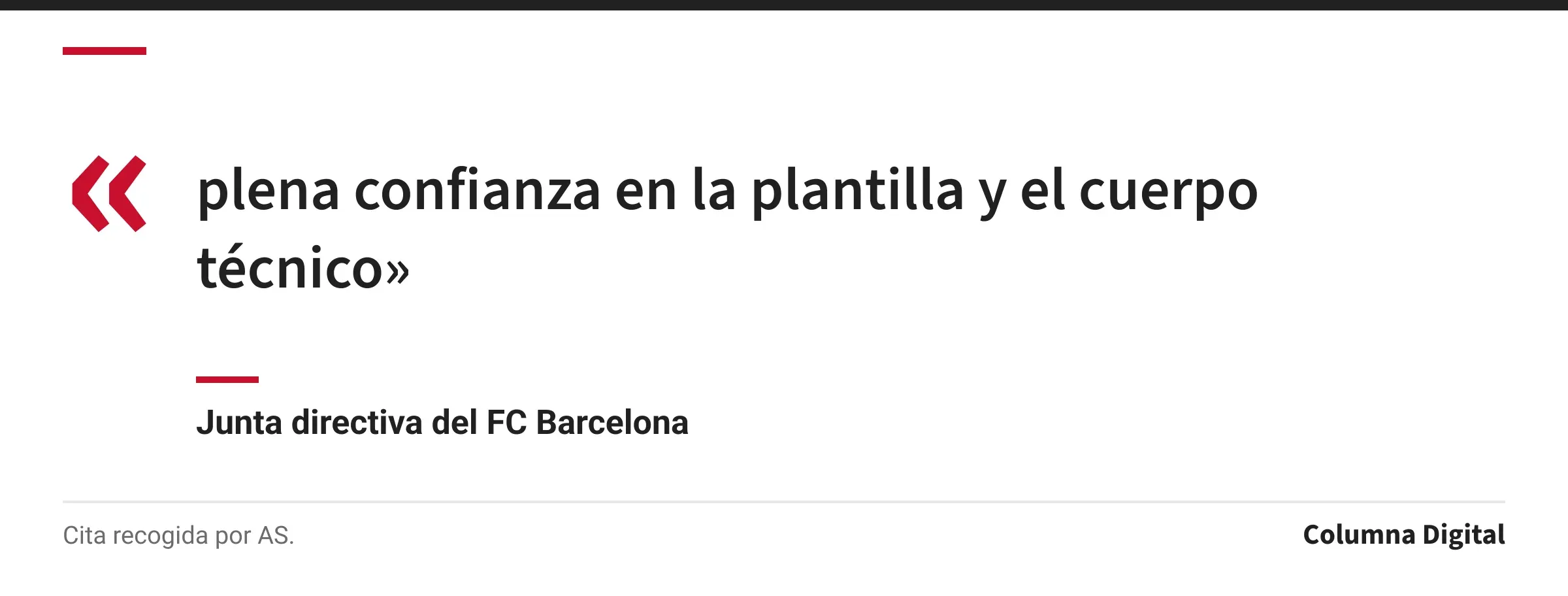 Cita de Junta directiva del FC Barcelona: «plena confianza en la plantilla y el cuerpo técnico»