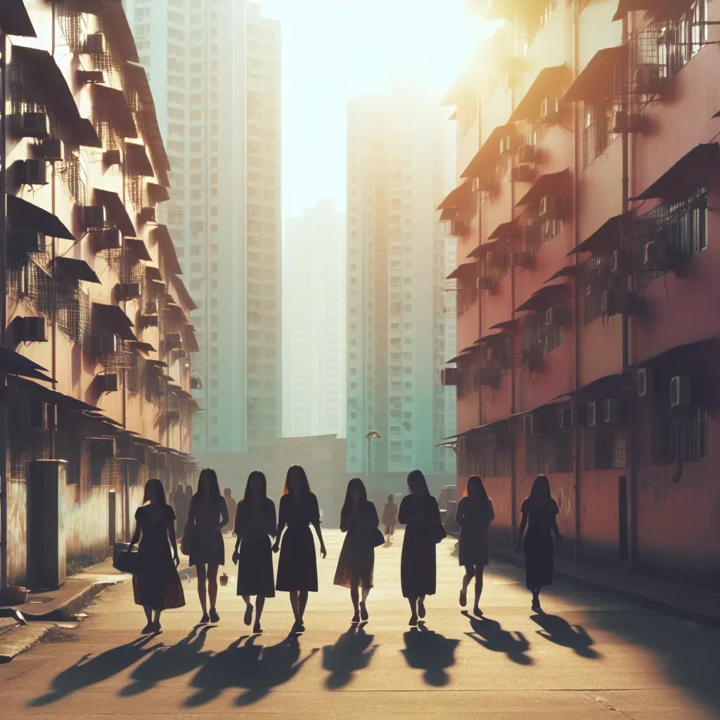 Mujeres en su ruta hacia la vivienda
