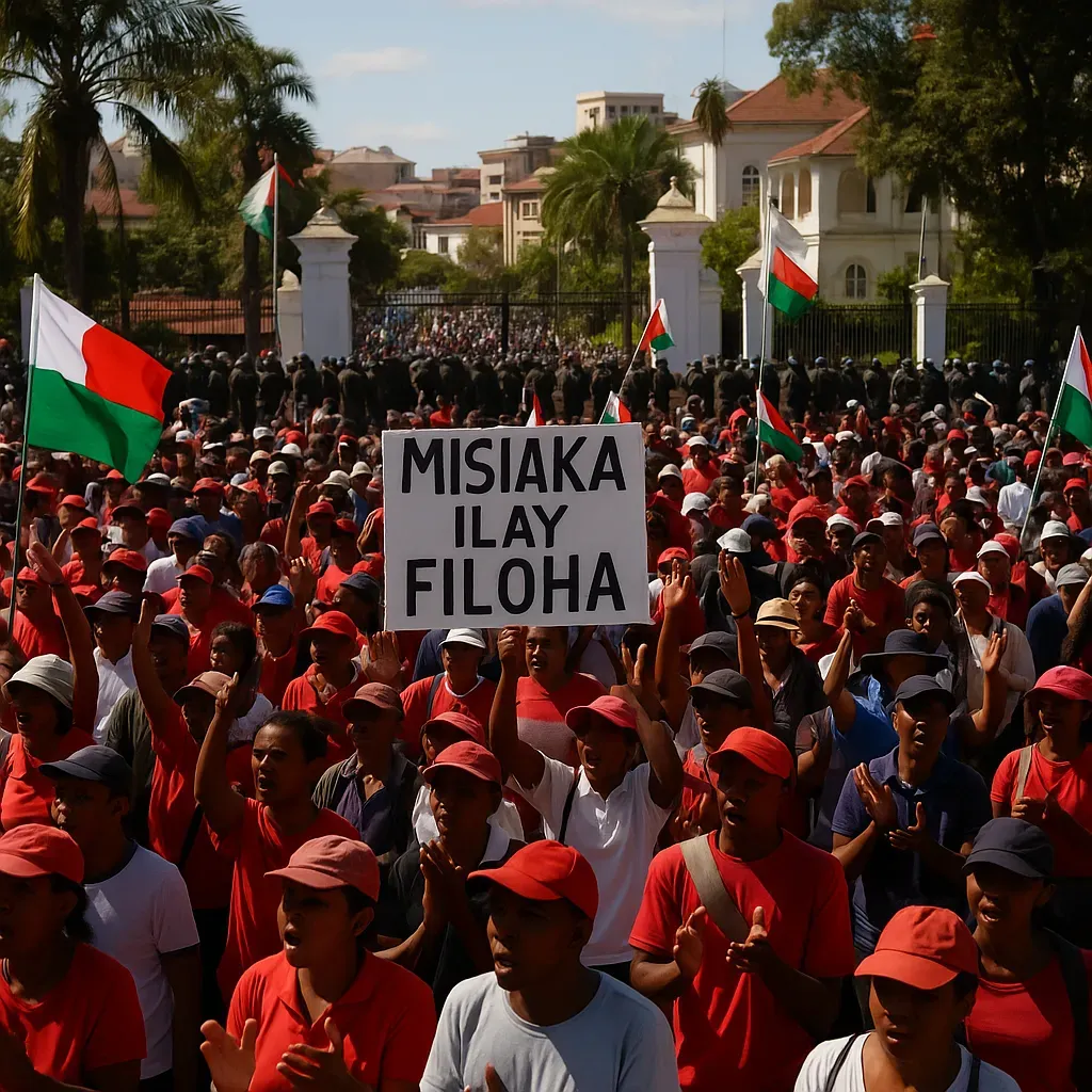 Multitudes demandan renuncia presidencial en Madagascar.